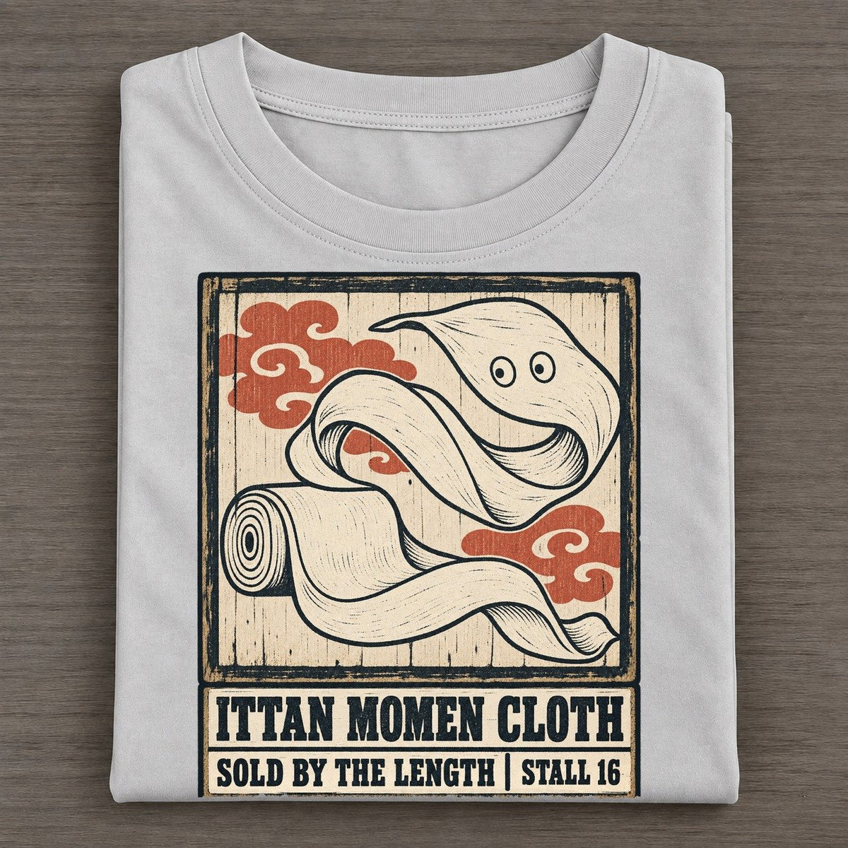 Ittan Momen Cloth Yokai Night Market Classic T-shirt – Grey