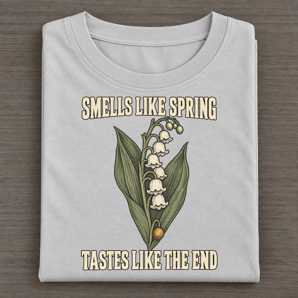 Tastes Like The End Botanical Warnings Classic T-shirt – Grey
