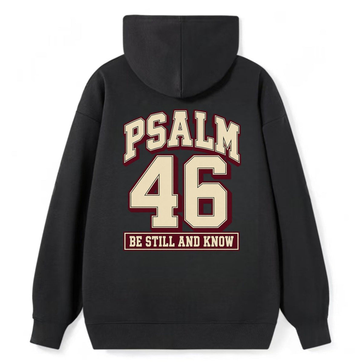 Psalm 46 Varsity Chapel Varsity Classic Pullover Hoodie – Black