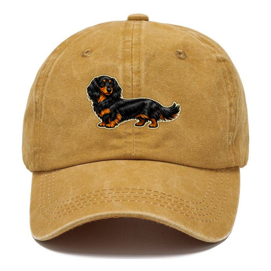 Black Tan Longhair Dachshund Classic Cap – Golden Harvest