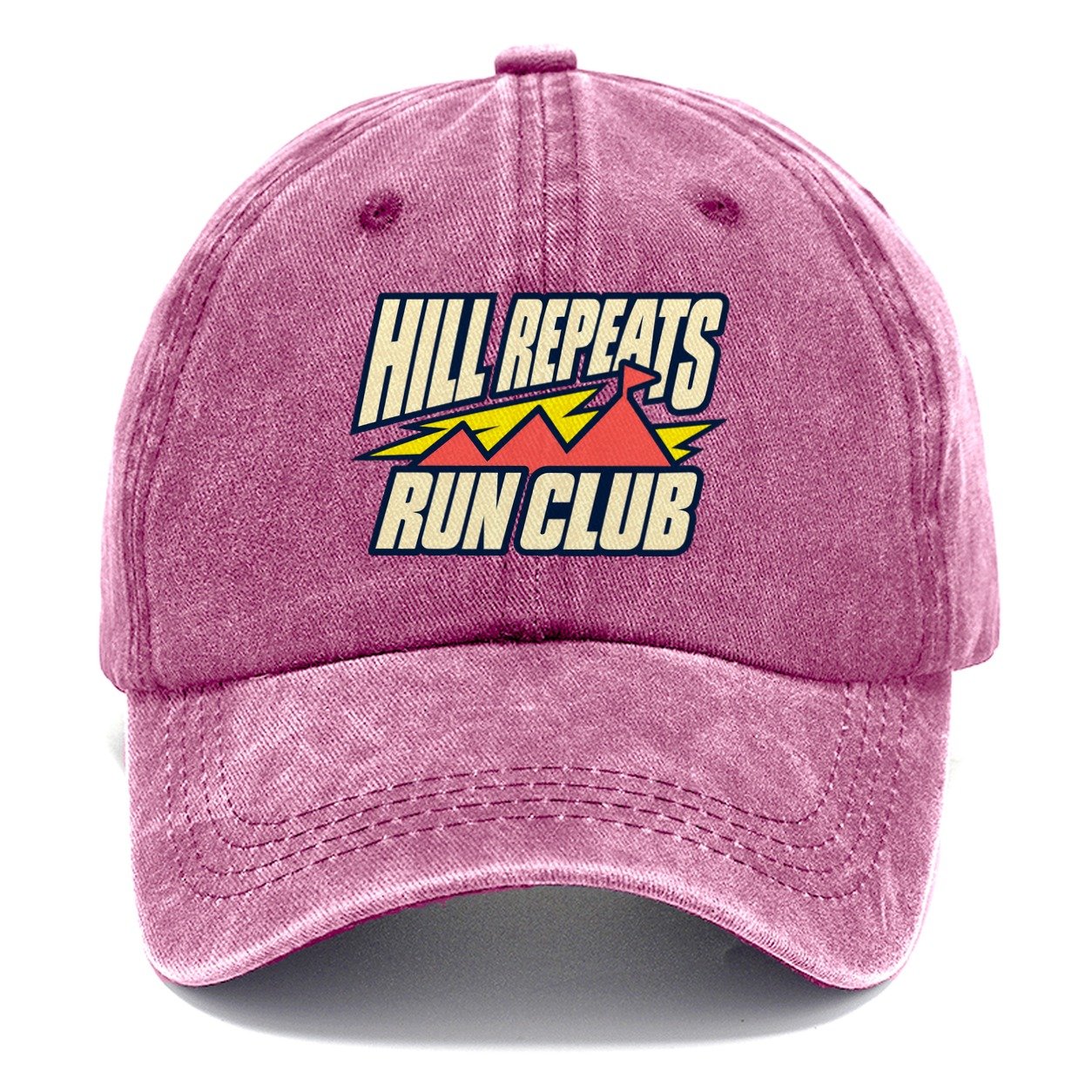 Hill Repeats Run Club 90S Running Clubs Classic Cap – Dusty Rose