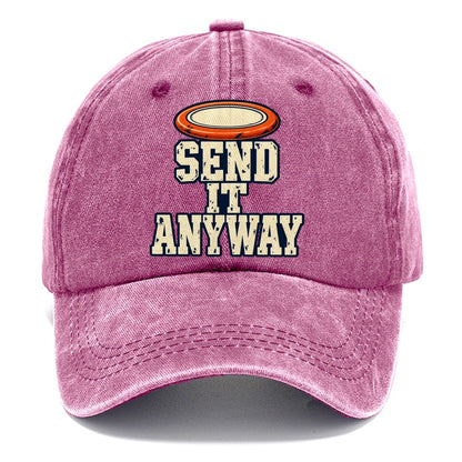Send It Anyway Disc Golf Classic Cap – Dusty Rose