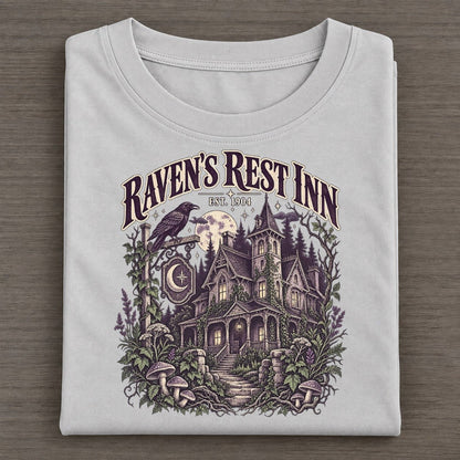 Ravens Rest Inn Midnight Haunt Classic T-shirt – Grey
