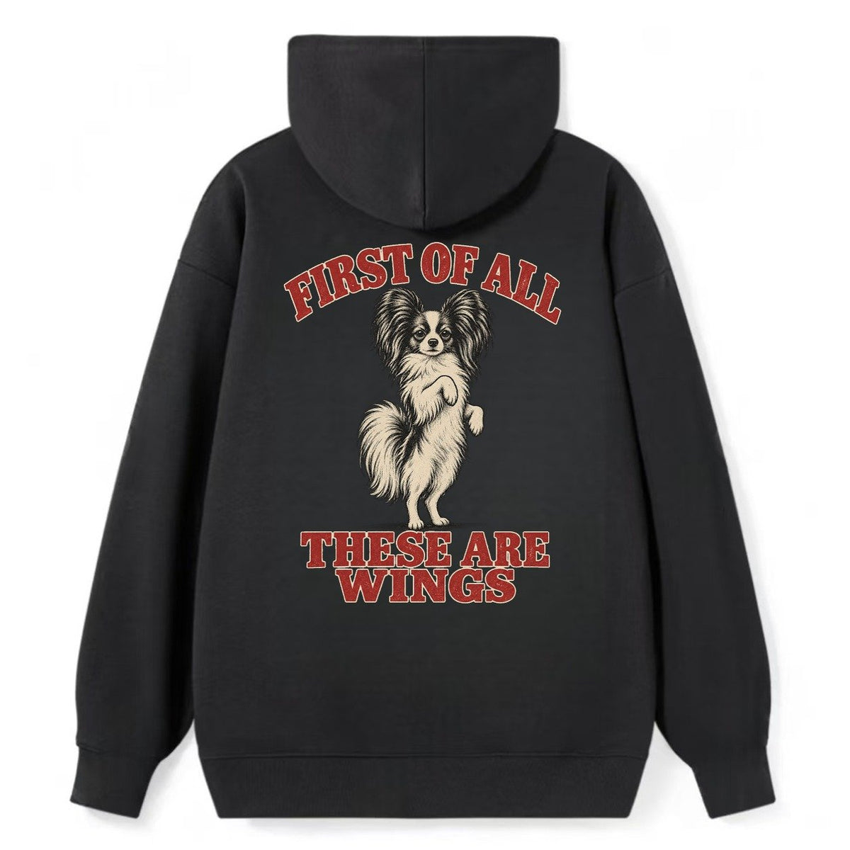 Papillon Dog Declarations Classic Pullover Hoodie – Black