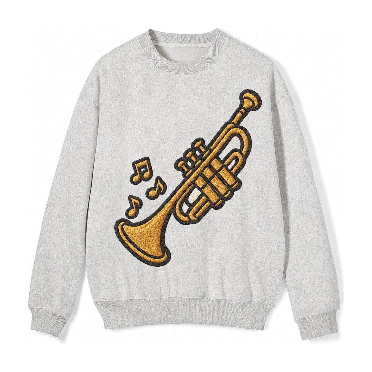 Trumpet Fleece Sweatshirt – Light Gray