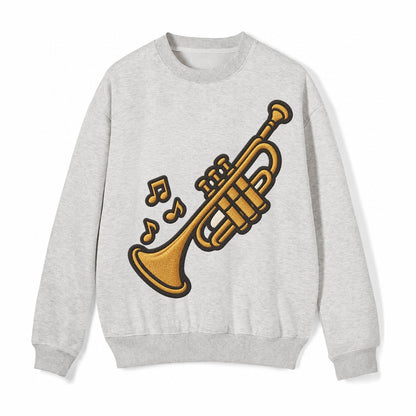 Trumpet Fleece Sweatshirt – Light Gray