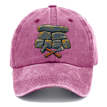 Seven Stone Wall Mason Hammer And Chisel Uk Culture Heritage Classic Cap – Dusty Rose
