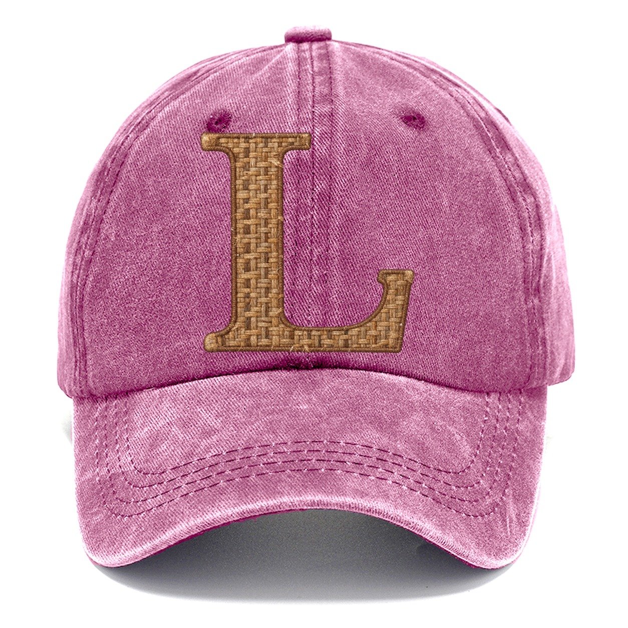 Woven Tweed L Monogram Classic Cap – Dusty Rose