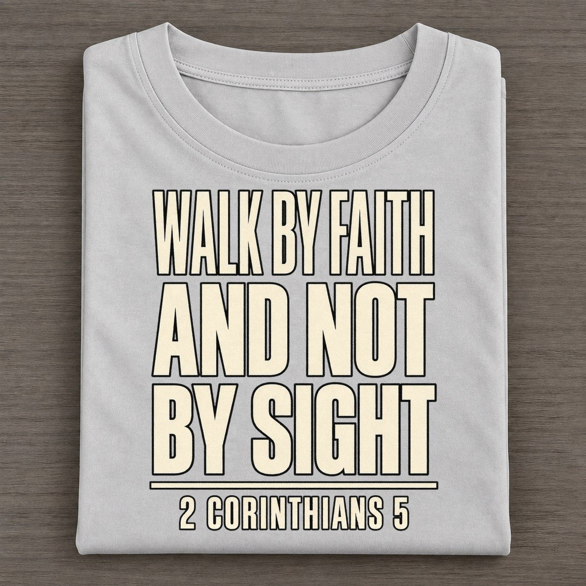 Walk By Faith And Plain Gospel Classic T-shirt – Grey