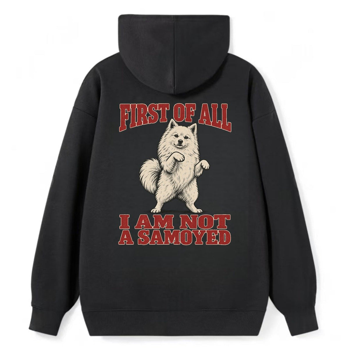 American Eskimo Dog Dog Declarations Classic Pullover Hoodie – Black