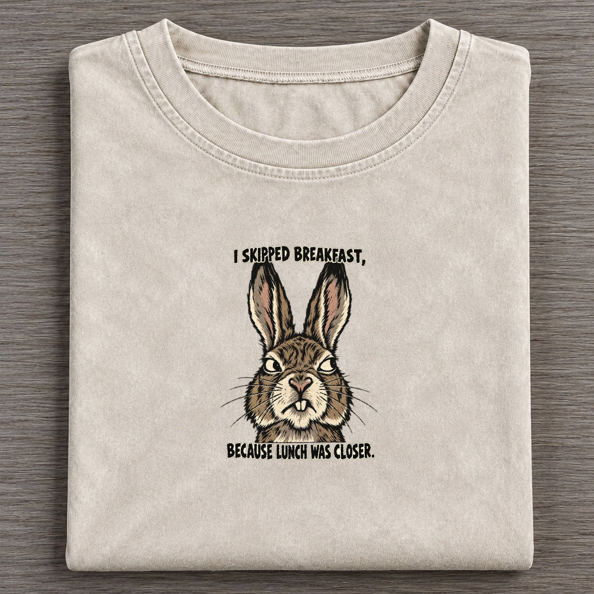 I Skipped Breakfast Feral Logic Vintage T-shirt – Off White