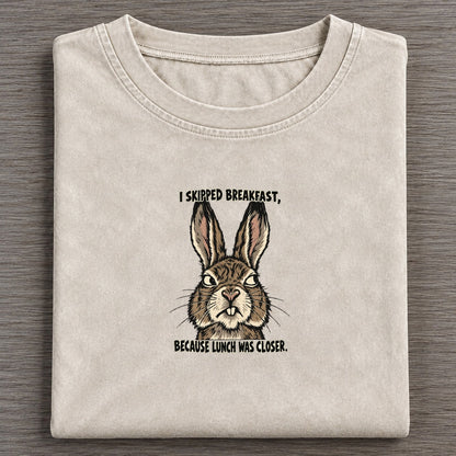 I Skipped Breakfast Feral Logic Vintage T-shirt – Off White