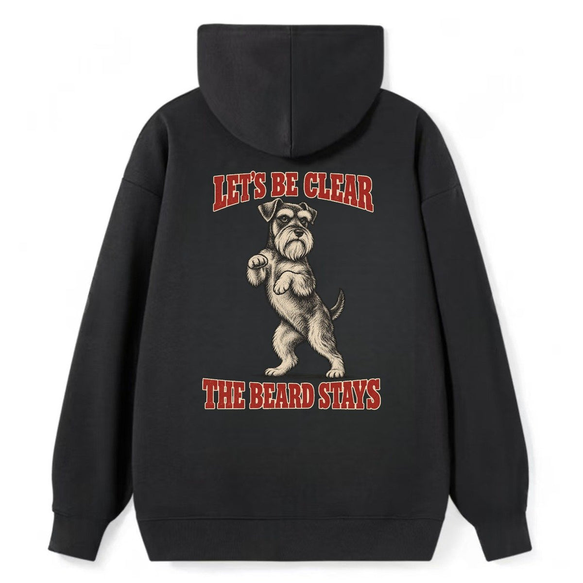 Miniature Schnauzer Dog Declarations Classic Pullover Hoodie – Black