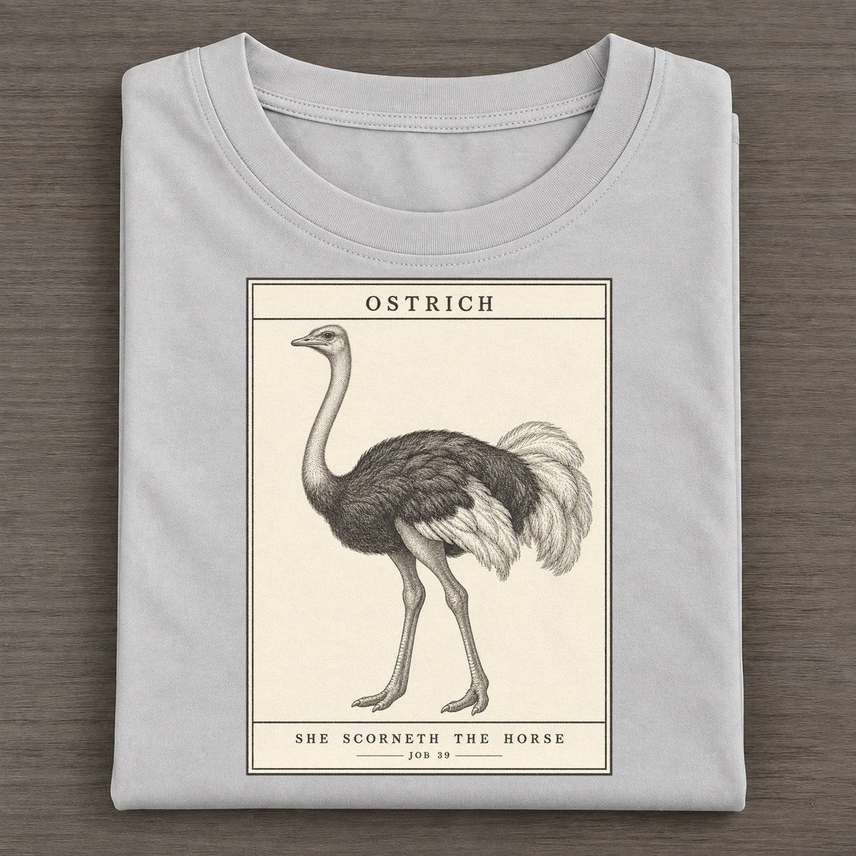 Ostrich Specimen Plate Creature Canticle Classic T-shirt – Grey