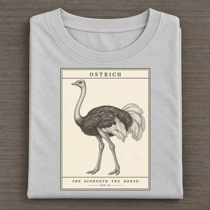 Ostrich Specimen Plate Creature Canticle Classic T-shirt – Grey