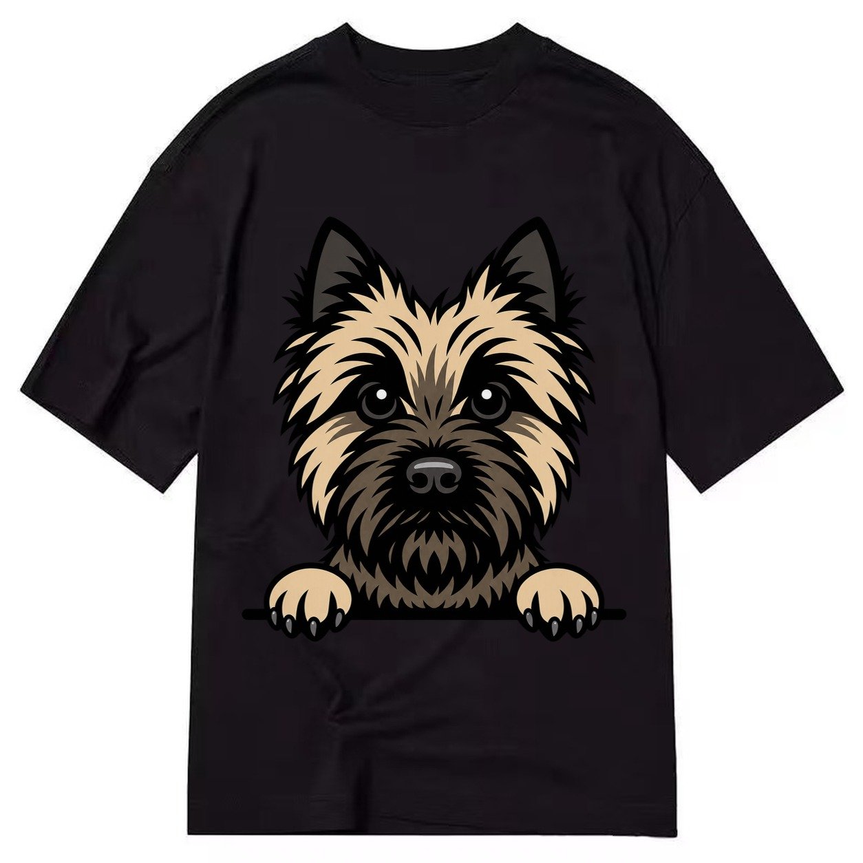 Cairn Terrier Wheaten Colored Pose Classic T-shirt – Black