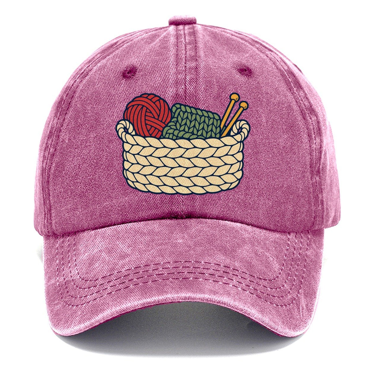 Unfinished Project Basket Yarn Crafts Classic Cap – Dusty Rose