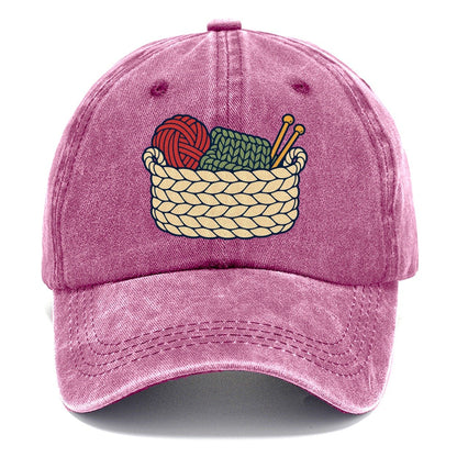 Unfinished Project Basket Yarn Crafts Classic Cap – Dusty Rose