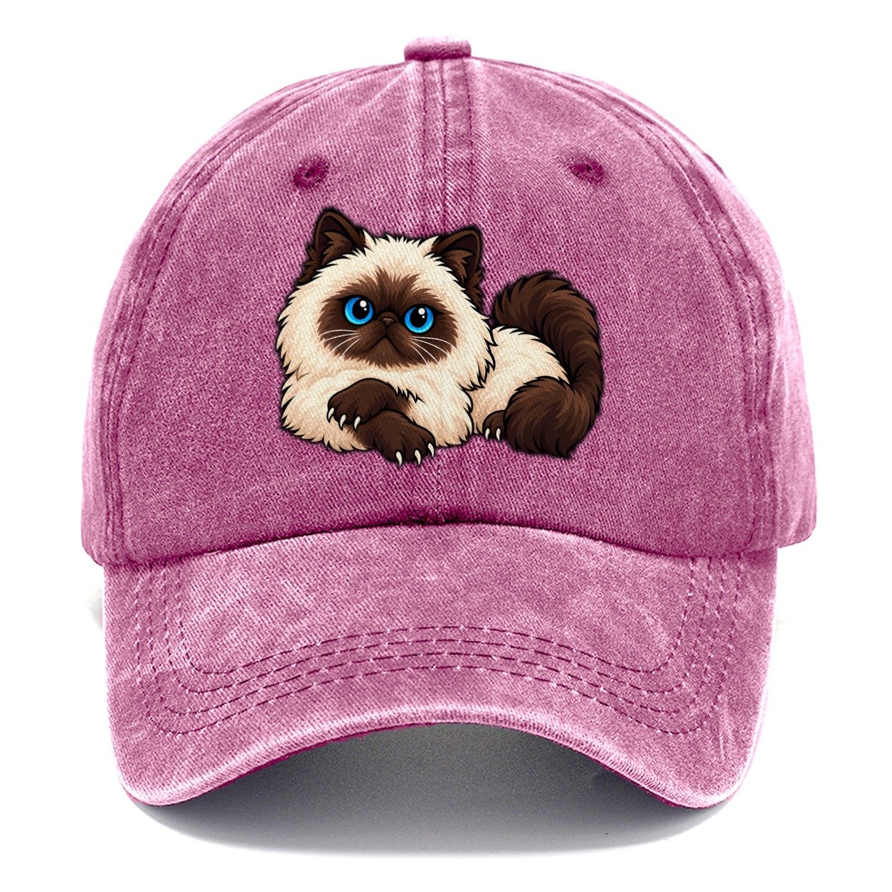 Himalayan Lounging Peeking Cats Classic Cap – Dusty Rose