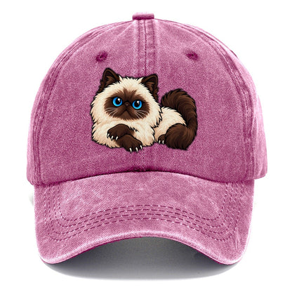 Himalayan Lounging Peeking Cats Classic Cap – Dusty Rose