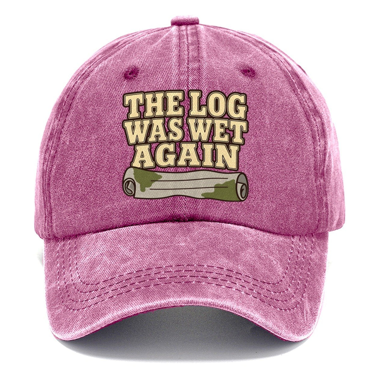 The Log Was Wet Again Geocaching Classic Cap – Dusty Rose