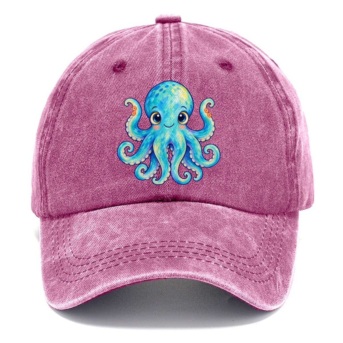 Octopus Curious Wave Sea Sprite Classic Cap – Dusty Rose