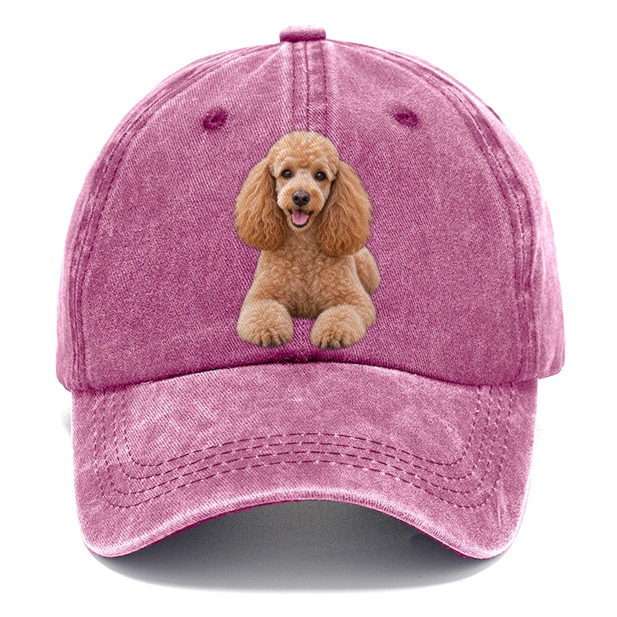 Poodle Sitting Top Breeds Classic Cap – Dusty Rose