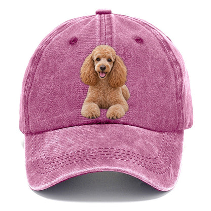 Poodle Sitting Top Breeds Classic Cap – Dusty Rose