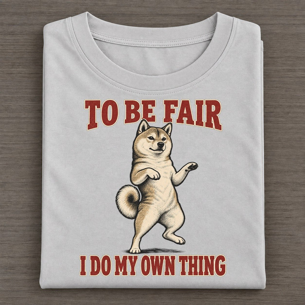 Shiba Inu Dog Declarations Classic T-shirt – Grey