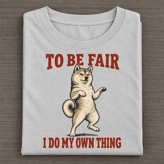 Shiba Inu Dog Declarations Classic T-shirt – Grey