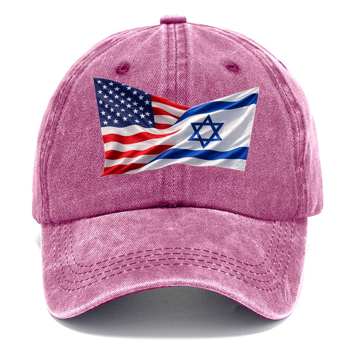 US Israel Waving Flags Alliance Classic Cap – Dusty Rose