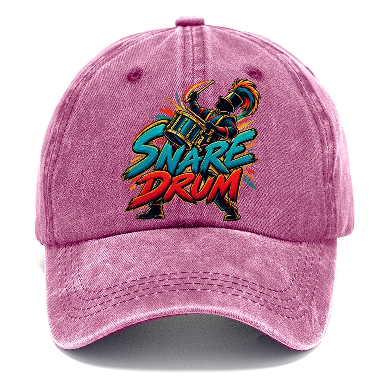 Snare Drum Wordmark Music Instruments Classic Cap – Dusty Rose