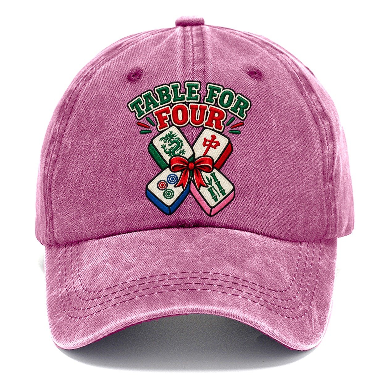 Table For Four Mahjong Game Night Classic Cap – Dusty Rose