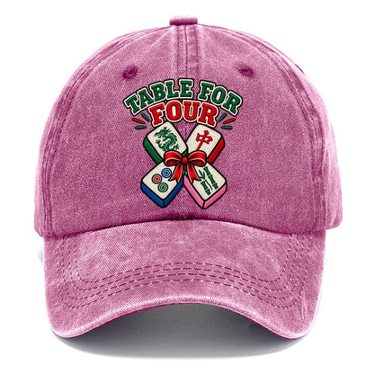 Table For Four Mahjong Game Night Classic Cap – Dusty Rose
