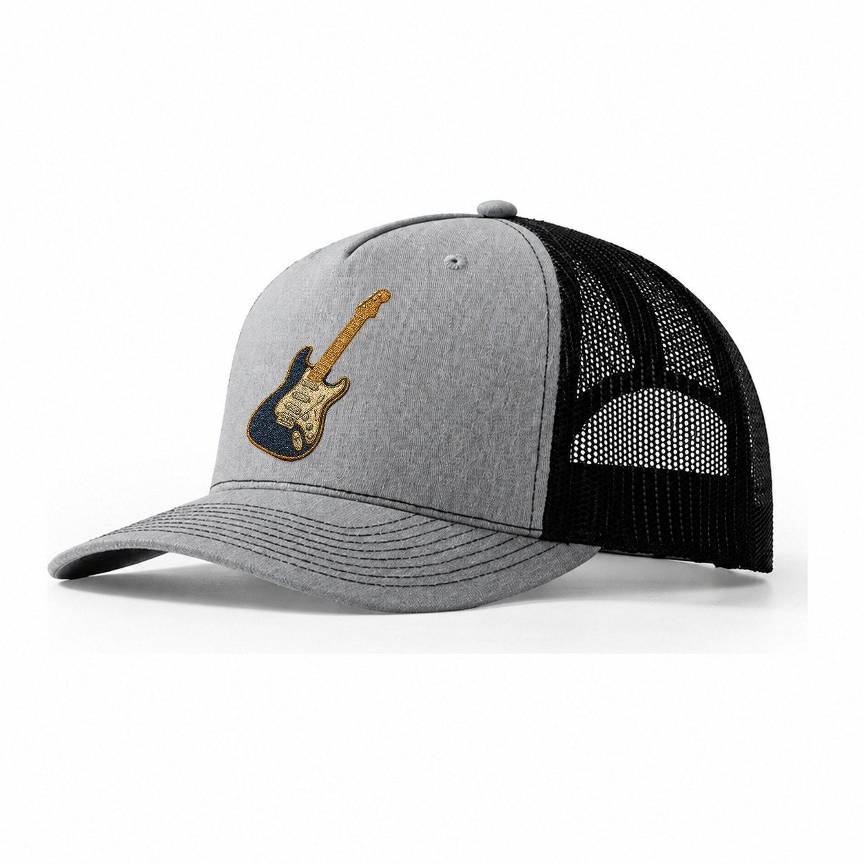 Electric Guitar Trucker Hat – Sport Grey-Black