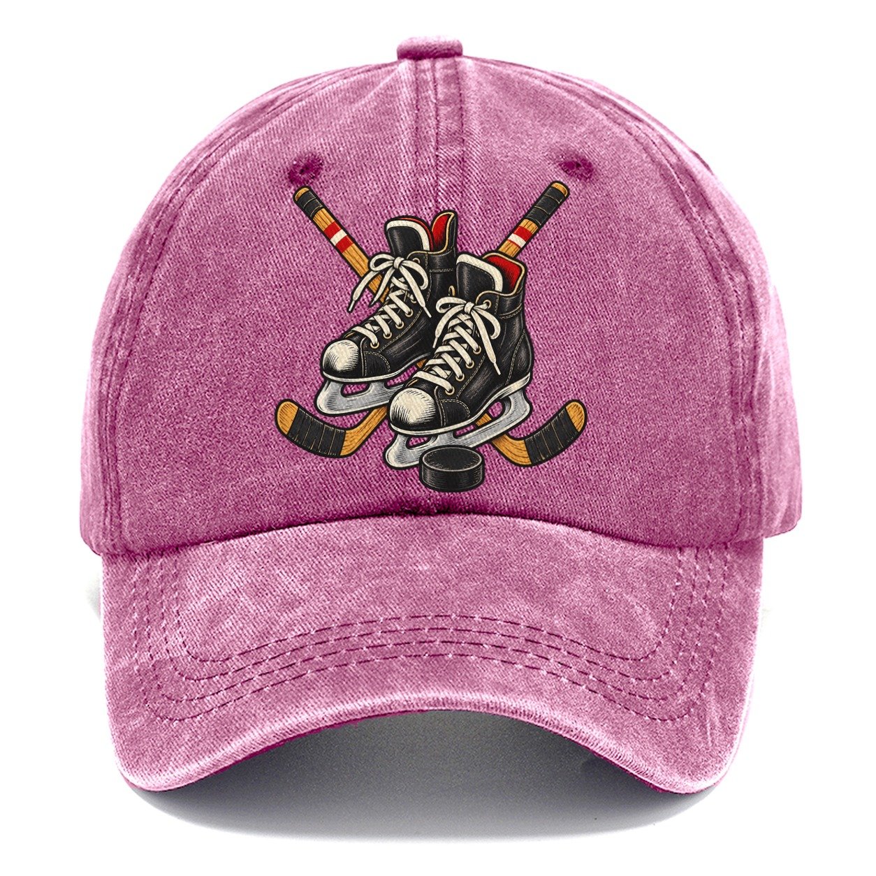 Backyard Hockey Skates Sticks And Puck Canada Cultural Icons Classic Cap – Dusty Rose