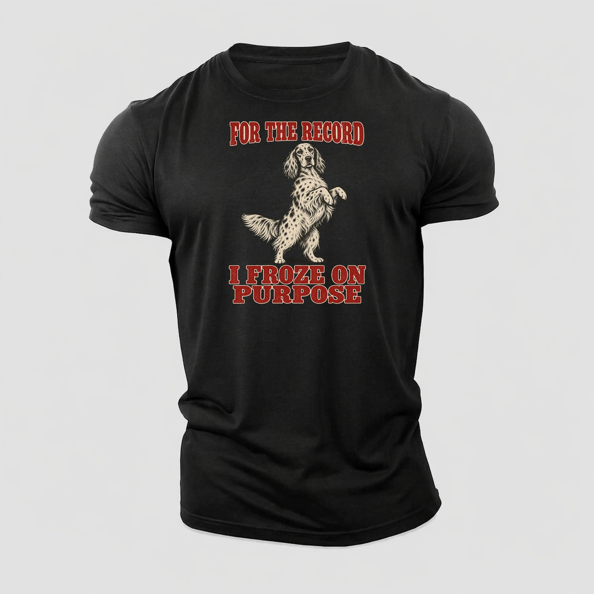 English Setter Dog Declarations Cotton T-Shirt – Black