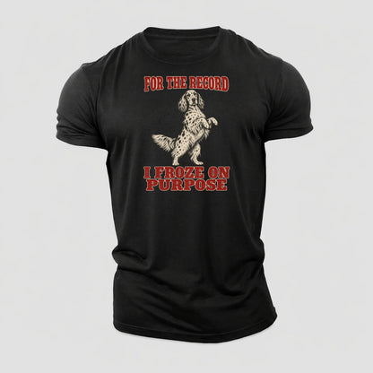 English Setter Dog Declarations Cotton T-Shirt – Black