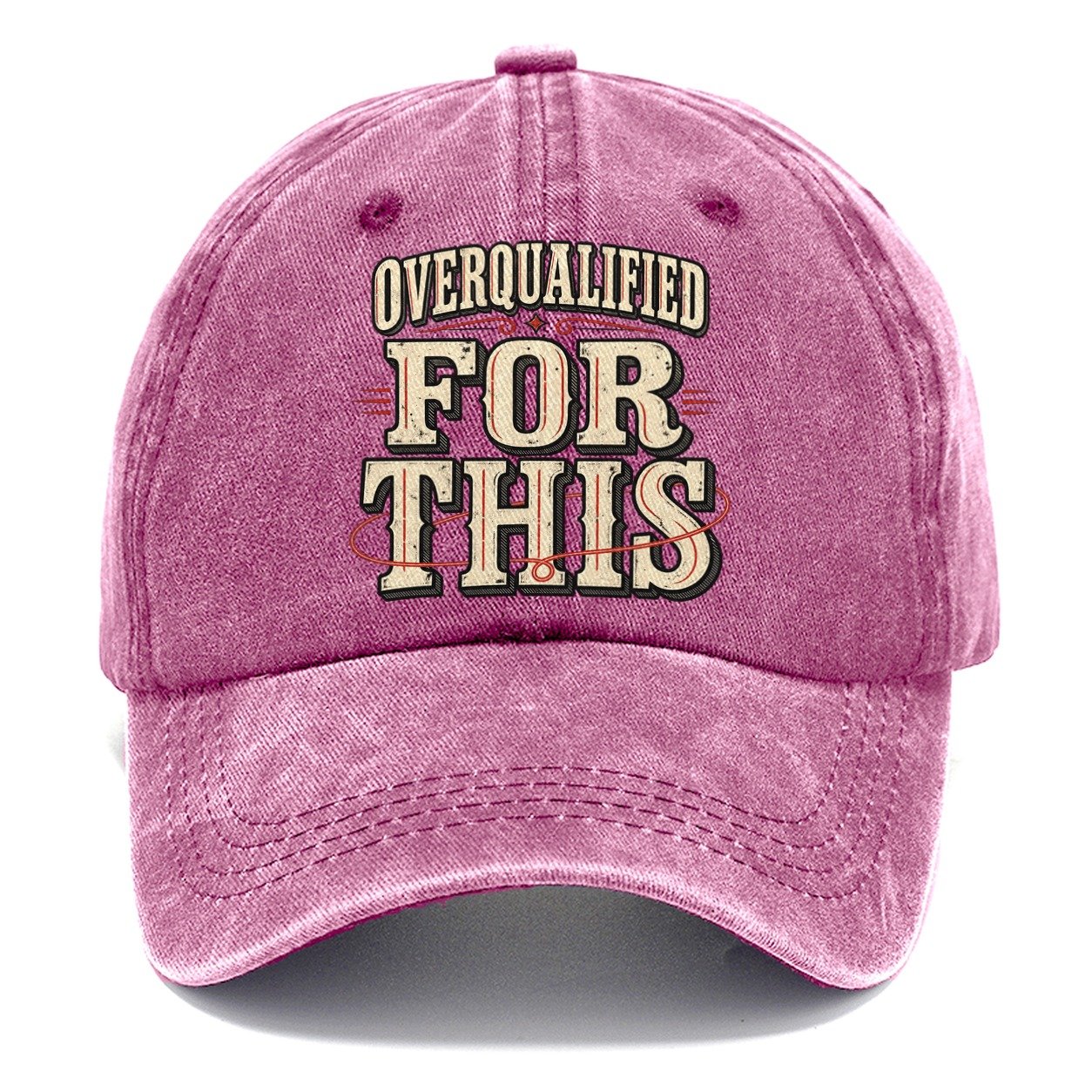 Overqualified For This American Wit Classic Cap – Dusty Rose