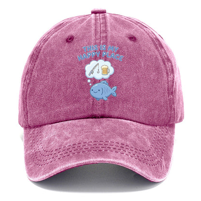 This Is My Happy Place Fishing Classic Cap – Dusty Rose