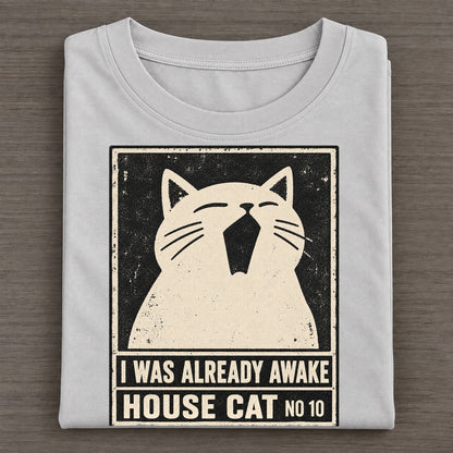 I Was Already Awake Neko Says No Classic T-shirt – Grey