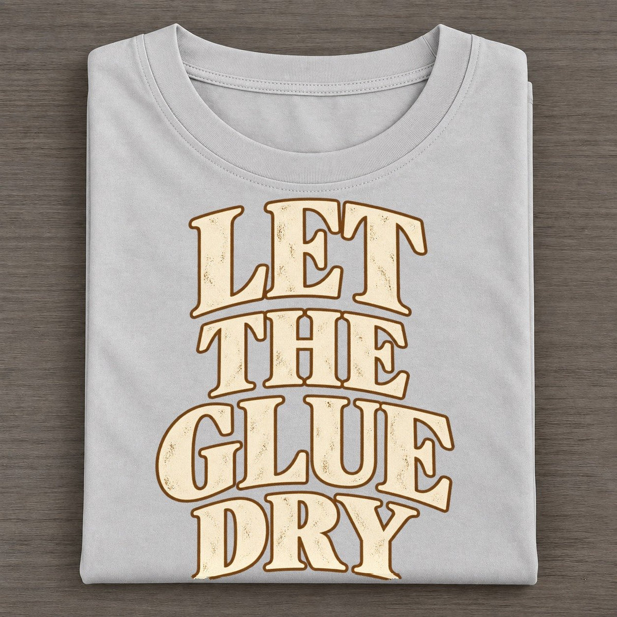 Let The Glue Dry Character Club Classic T-shirt – Grey