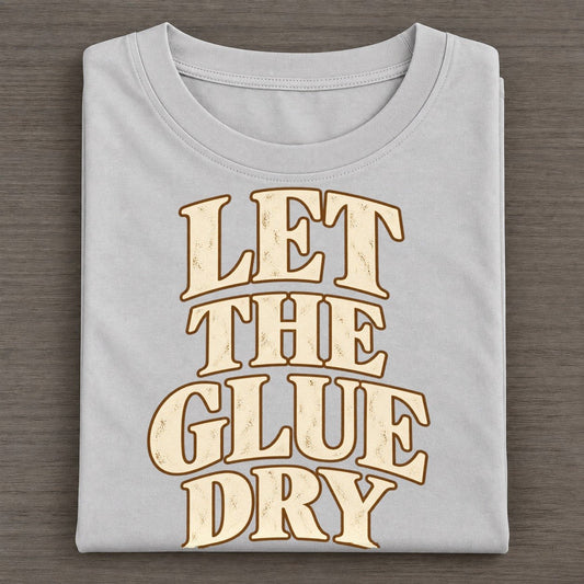Let The Glue Dry Character Club Classic T-shirt – Grey