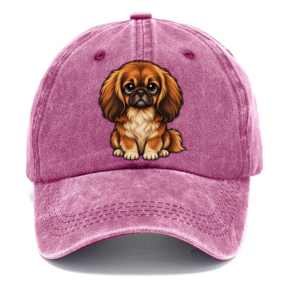Pekingese Sitting Sweetheart Classic Cap – Dusty Rose