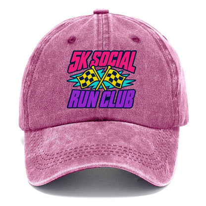 5K Social Run Club 90S Running Clubs Classic Cap – Dusty Rose