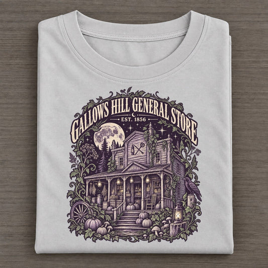 Gallows Hill General Store Midnight Haunt Classic T-shirt – Grey