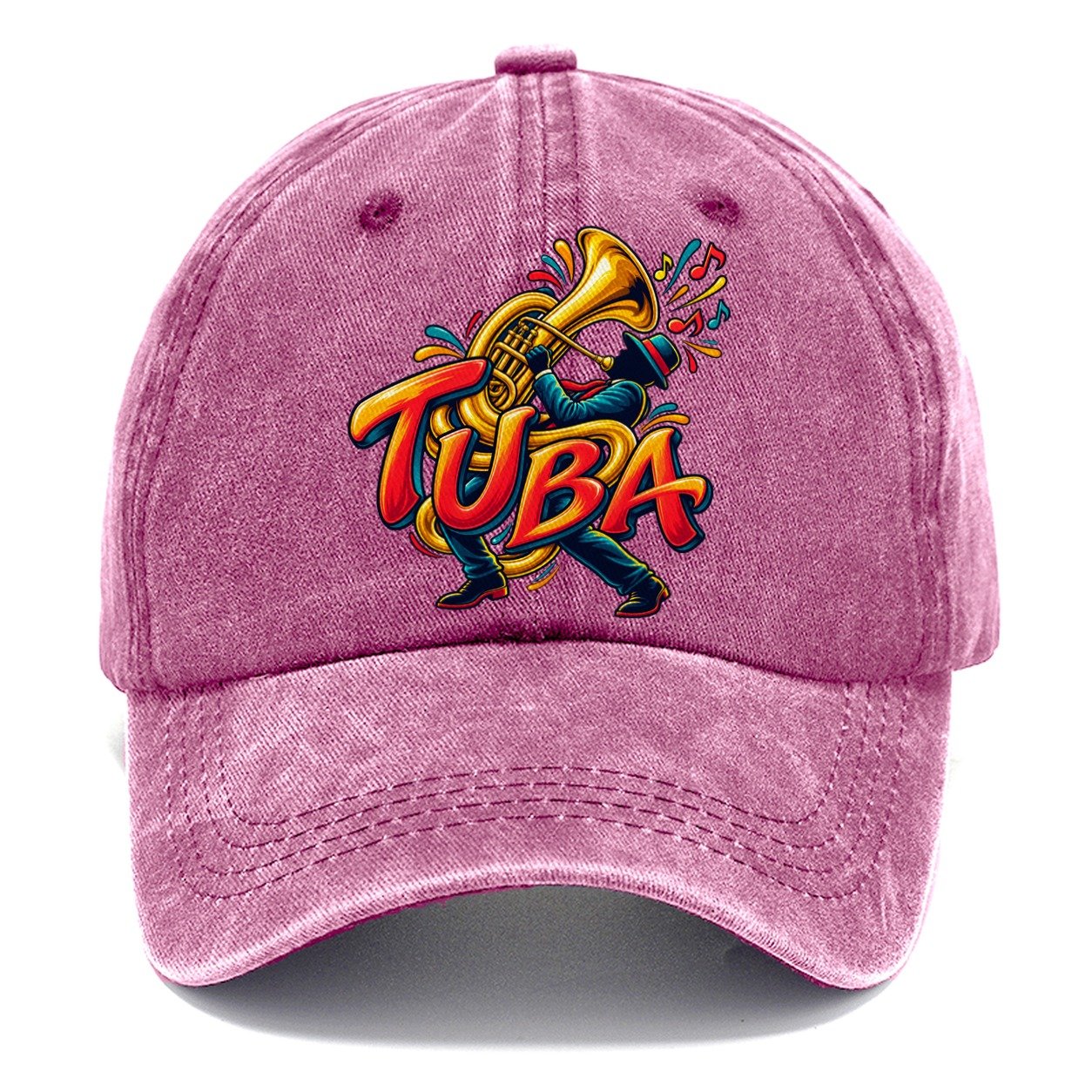 Tuba Wordmark Music Instruments Classic Cap – Dusty Rose