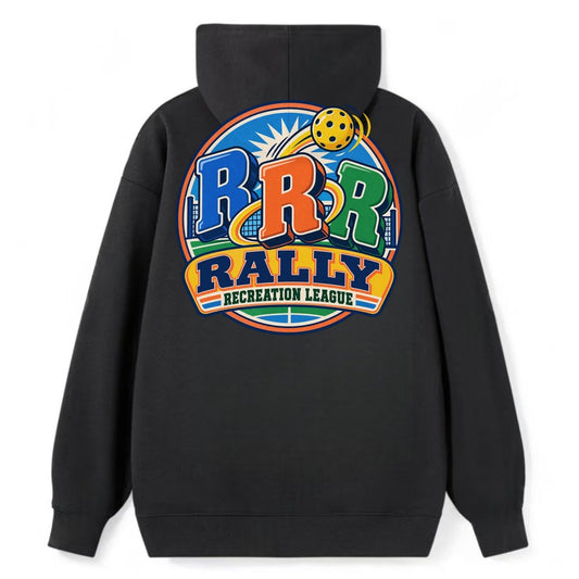 Rally Recreation League Pickleball Life Classic Pullover Hoodie – Black