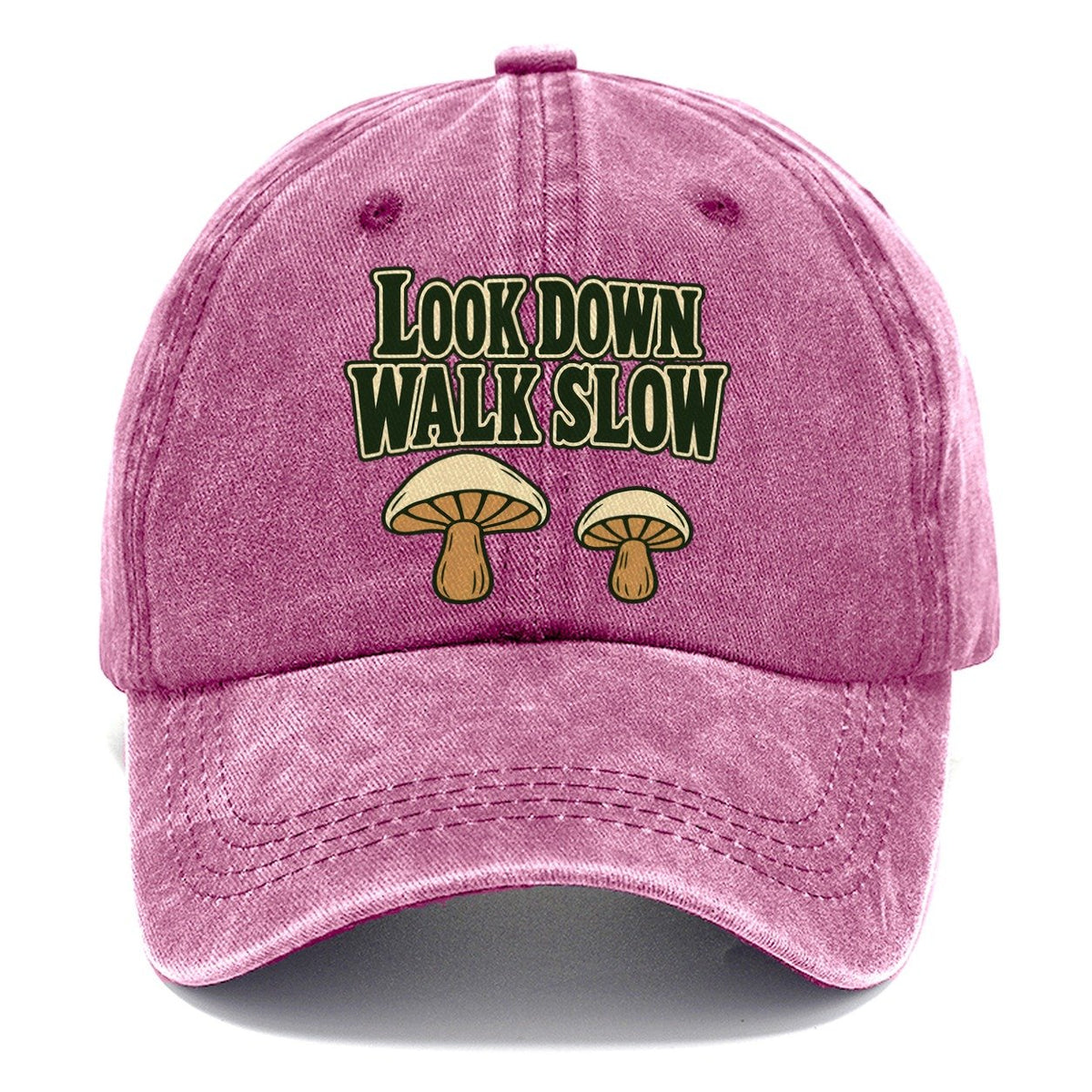 Look Down Walk Slow Foraging And Mycology Classic Cap – Dusty Rose