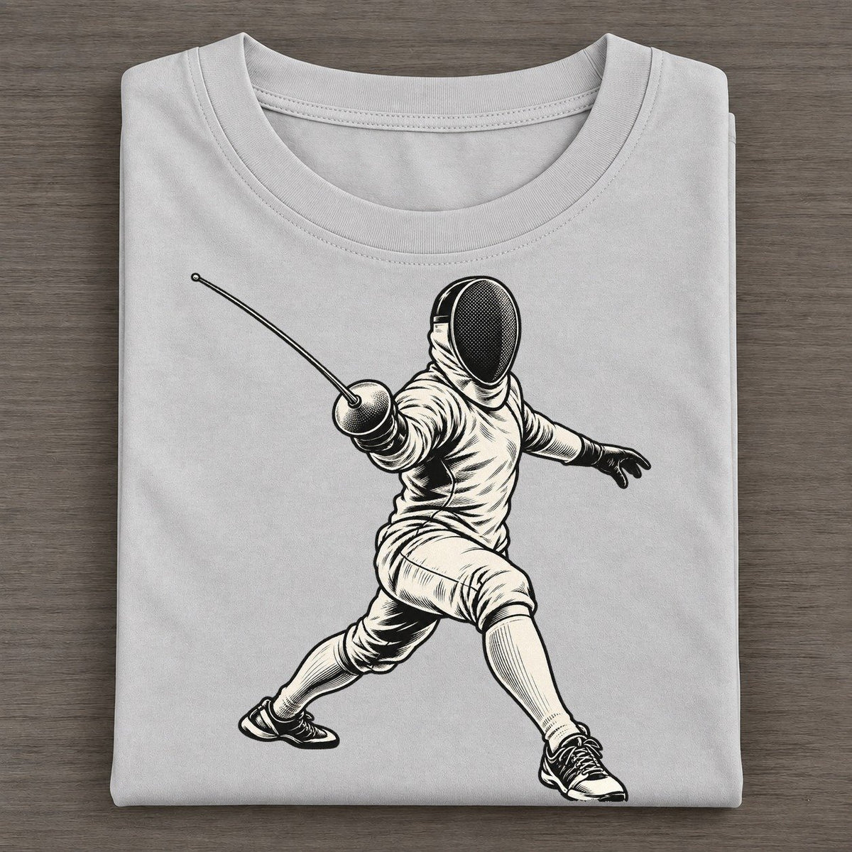 Fencer Parry Riposte Global Sports Ink Figures Classic T-shirt – Grey